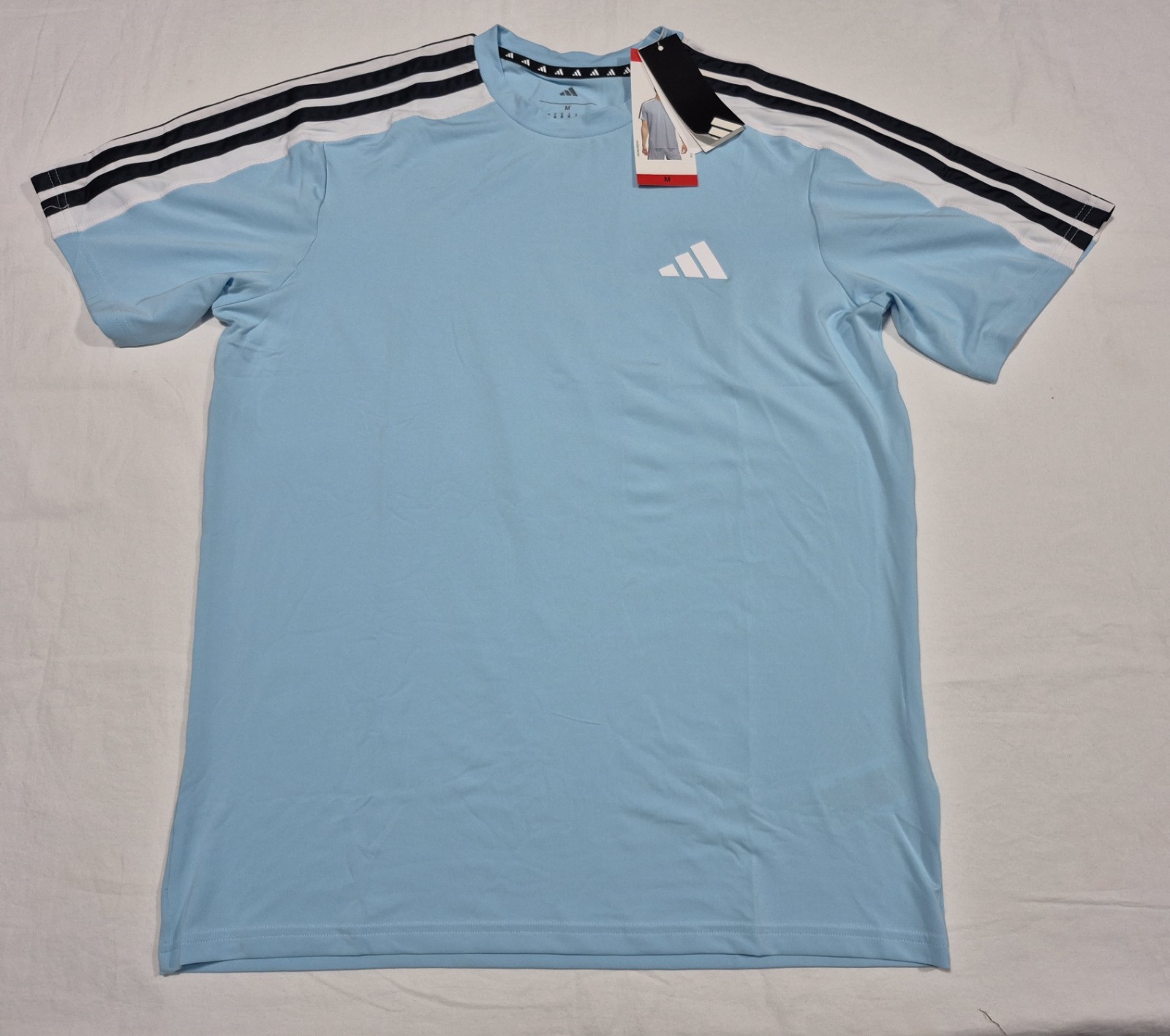 Adidas Club 3-Stripes Men's Club 3 Stripe Sports Traing Tee KV6130 Ice Blue Adidas Club 3-Stripes Men's Club 3 Stripe Sports Traing Tee KV6130 Ice Blue
