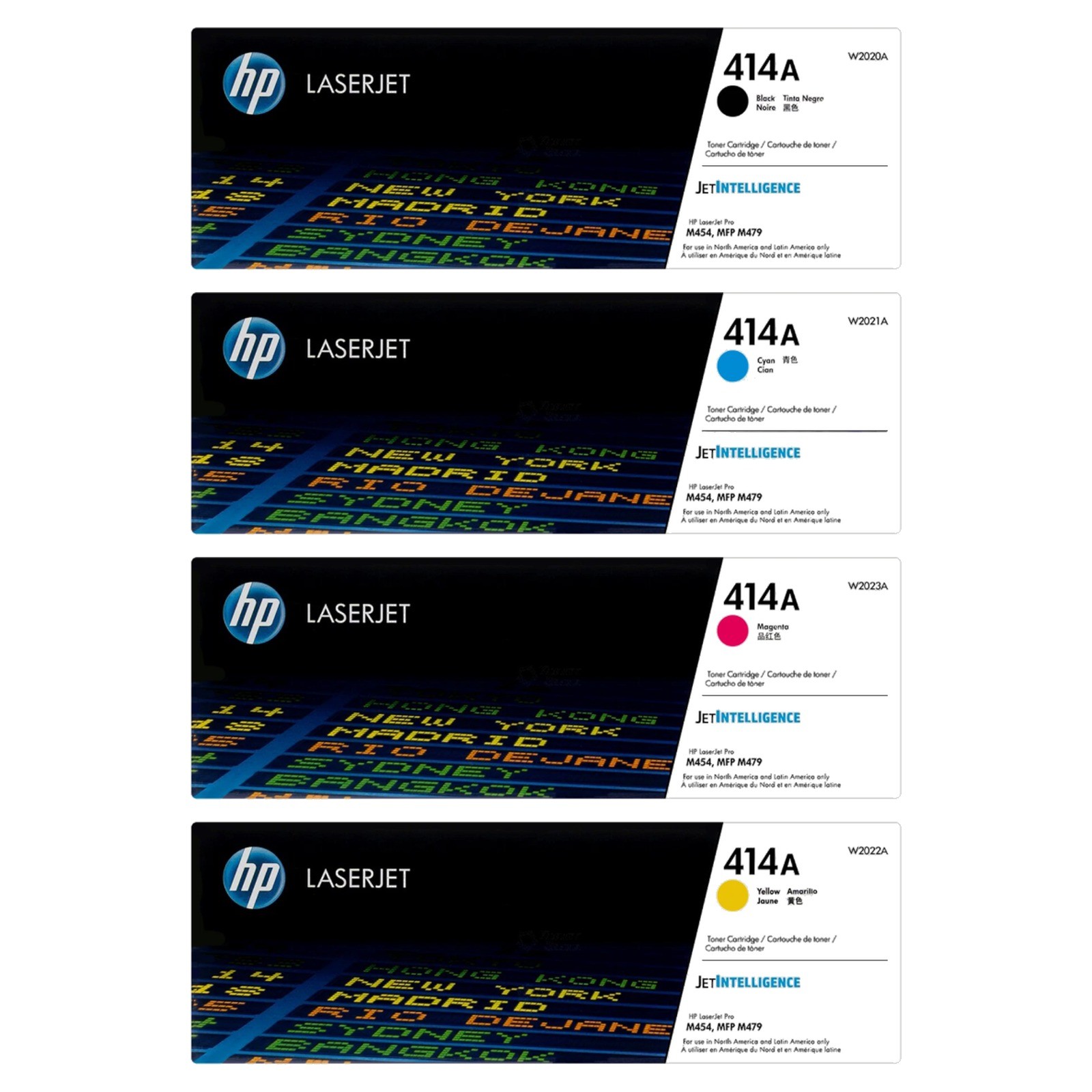 HP 414A Toner Set Genuine W2020A W2021A W2022A W2023A M454dw M479fdw w/ Chip