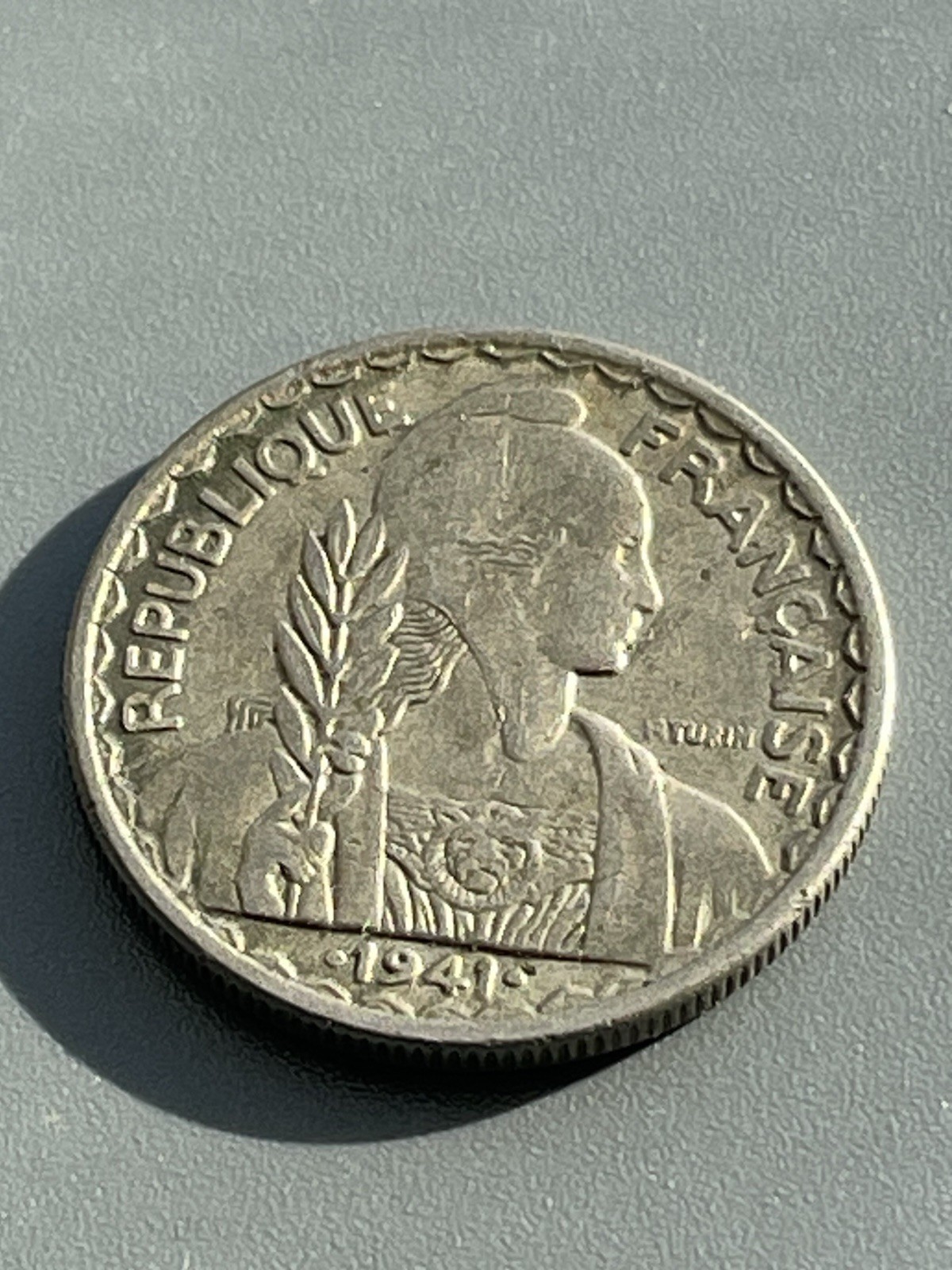 1941 French Indo-China 20 Cents XF KM 23a.2 WWII Era Indo-China Vietnam