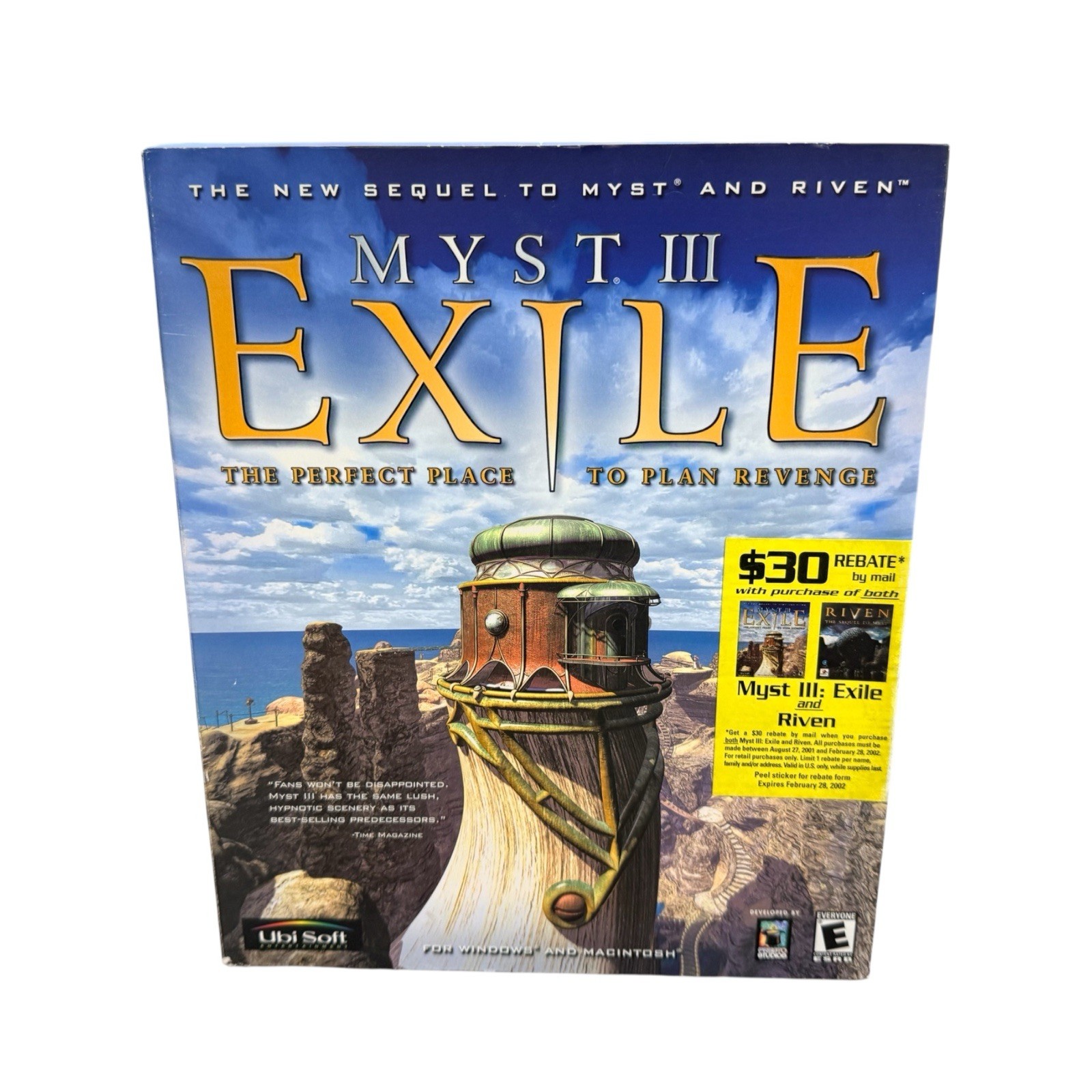 Factory Sealed Myst III : Exile Windows / Mac 2001  Big Box PC Game New in Box