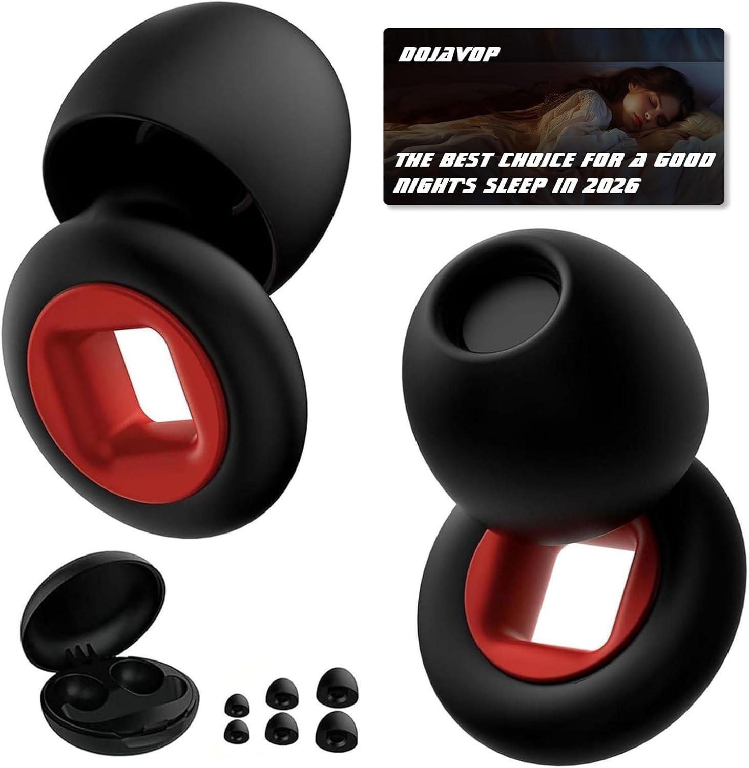 Artevive Earplugs Motorcycle.Earplugs for Sleeping Noise One Size, Black Red Artevive Earplugs Motorcycle.Earplugs for Sleeping Noise One Size, Black Red