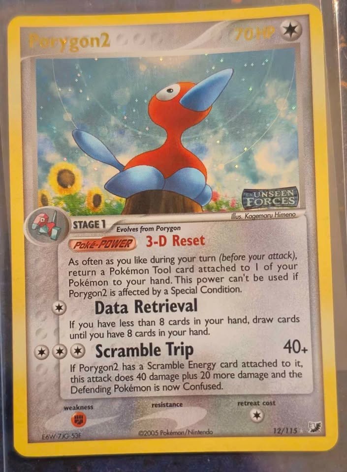 Pokemon Porygon2 12/115 Reverse Holo Unseen Forces Stamped Pokemon Porygon2 12/115 Reverse Holo Unseen Forces Stamped