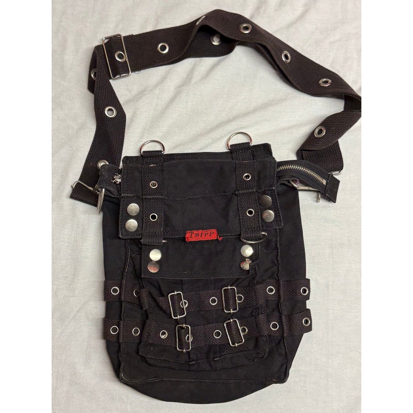 Vintage Rare Tripp NYC Skull Studs/ straps Crossbody Bag READ Vintage Rare Tripp NYC Skull Studs/ straps Crossbody Bag READ