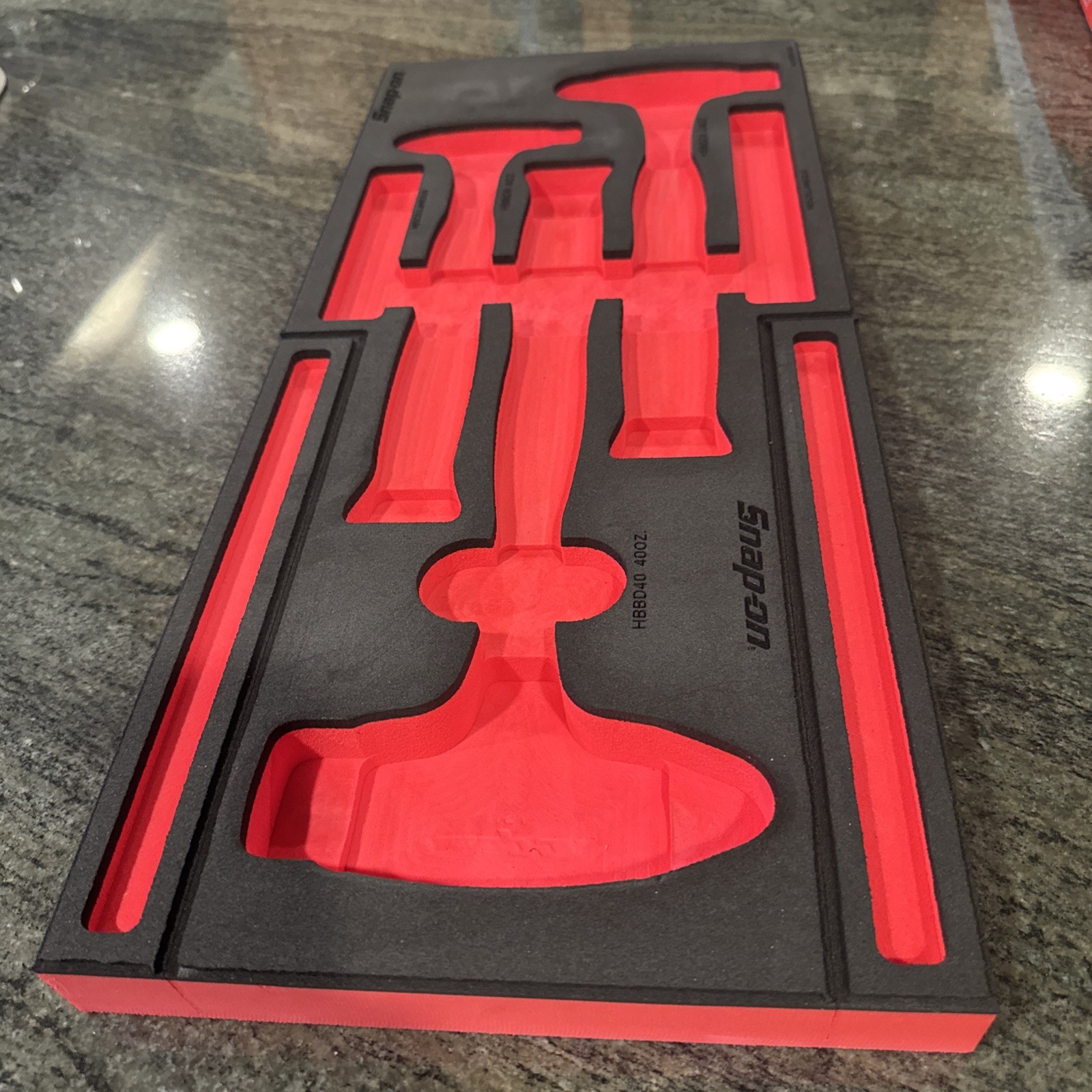 Snap On fmhbbd04b foam cut out for hammers red 8,24,40 ball peen hammers
