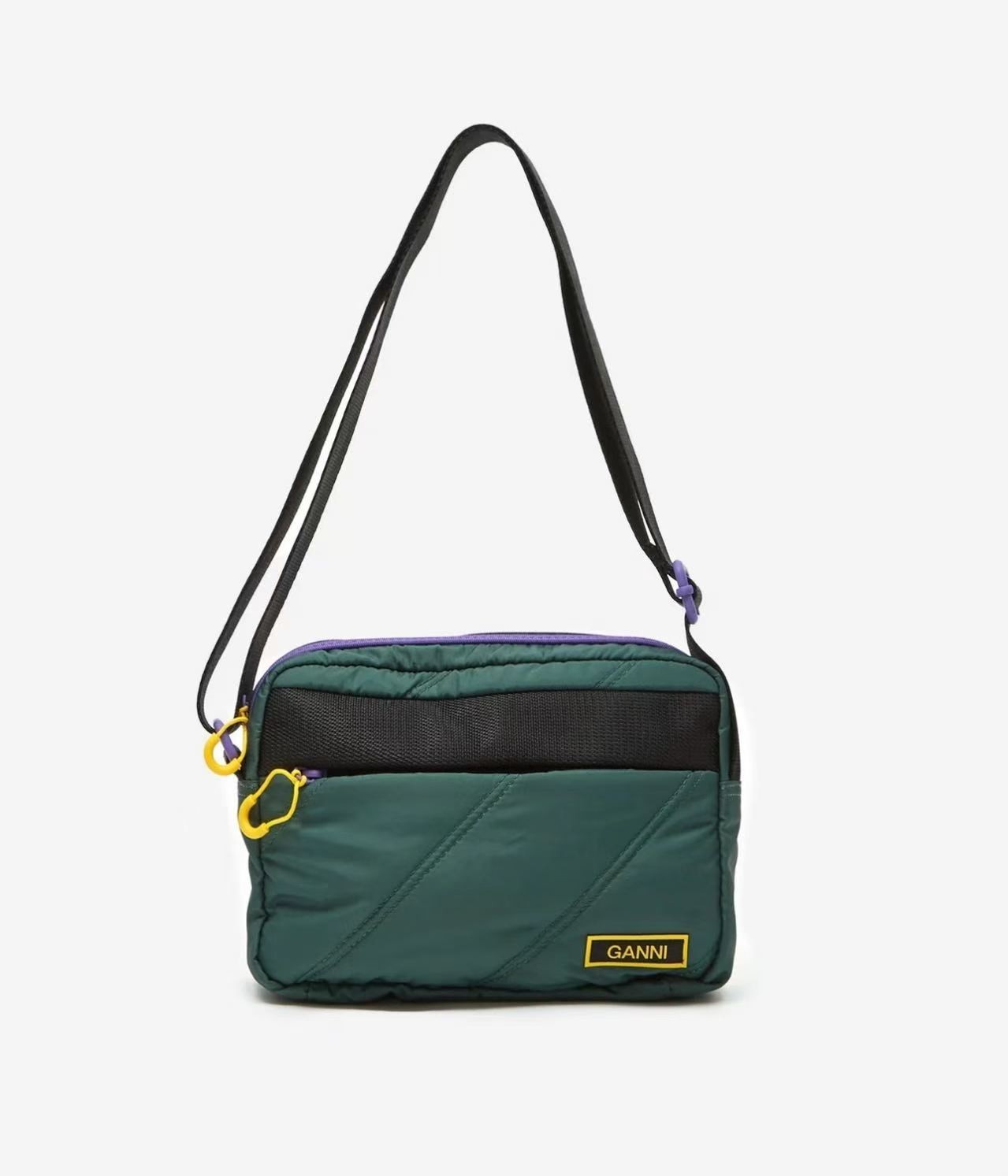 Ganni Dark Green Recycled Tech Festival Bag