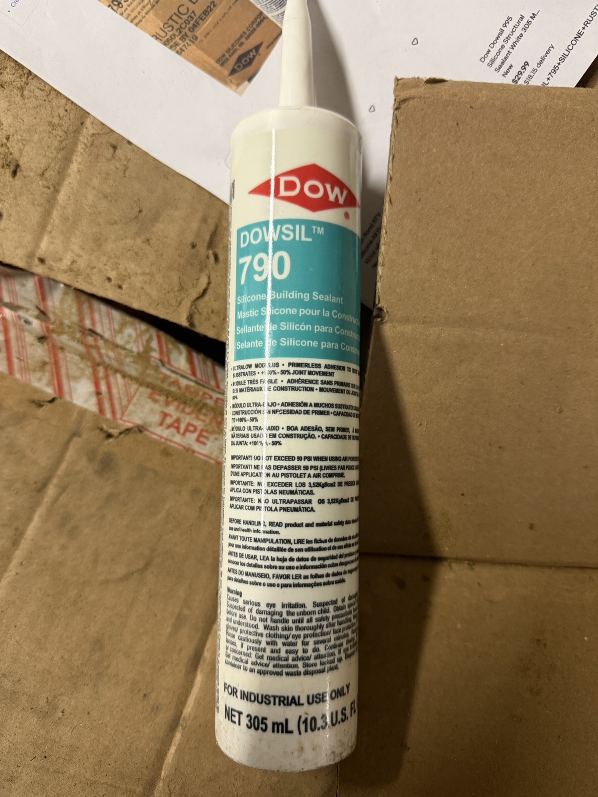 (3 PC LOT) DOWSIL 790 CHARCOAL SILICONE BUILDING SEALANT 10.3 FL OZ *SHIPS FREE*