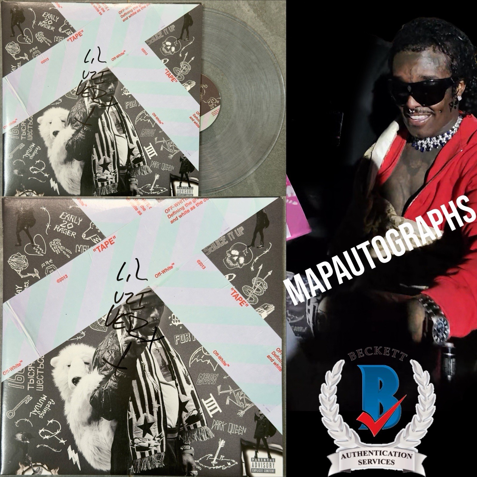 Lil Uzi Vert Signed “Luv Is Rage 2” Vinyl LP Record BECKETT COA EXACT PROOF Lil Uzi Vert Signed “Luv Is Rage 2” Vinyl LP Record BECKETT COA EXACT PROOF