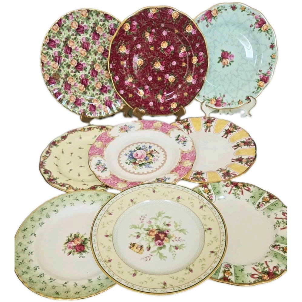 Vintage Royal Albert Bone China Collectors Plate Set Of 9