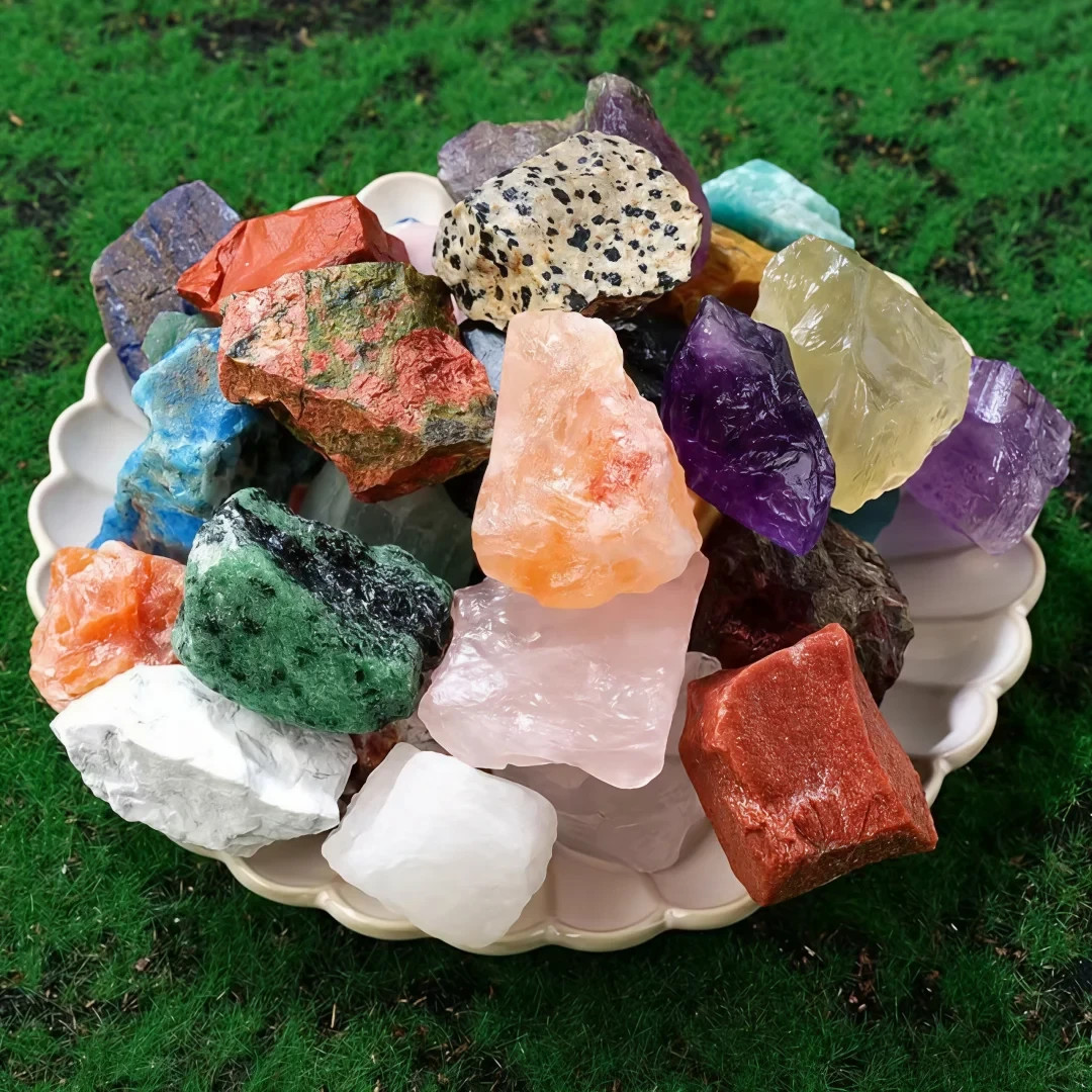 Large Size Mixed Rare Natural Crystal Gemstones Raw Rough Stones Assorted Decor