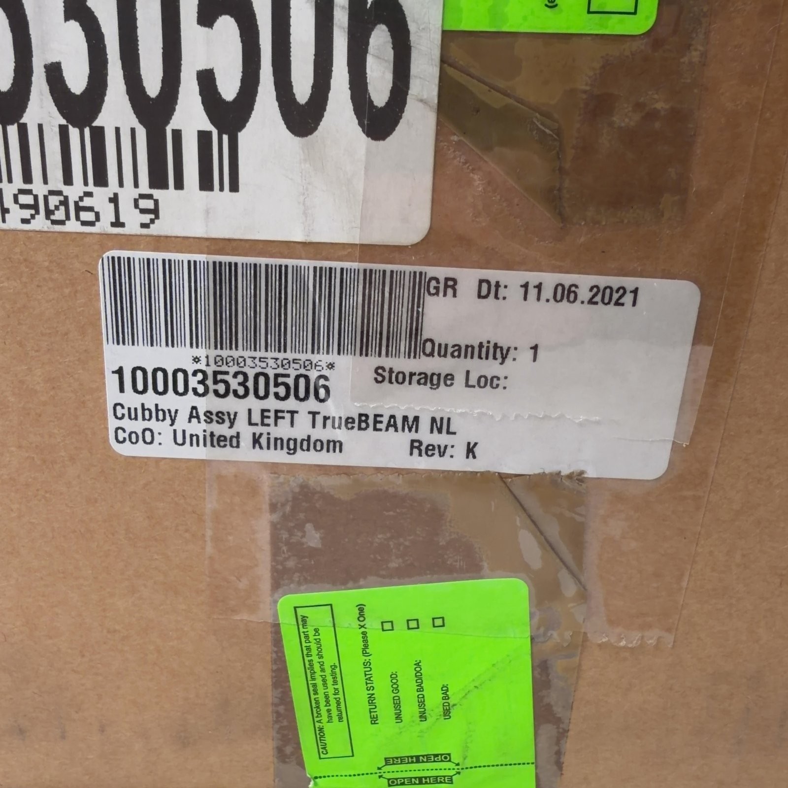 Varian 10003530506 Cubby Assembly Left Truebeam Nl LINAC NEW Sealed Varian 10003530506 Cubby Assembly Left Truebeam Nl LINAC NEW Sealed