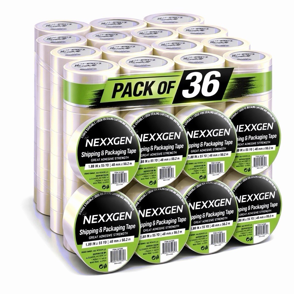 36 Rolls Carton Sealing Clear Packing Tape Box Shipping - 2 mil 1.89\ 36 Rolls Carton Sealing Clear Packing Tape Box Shipping - 2 mil 1.89\