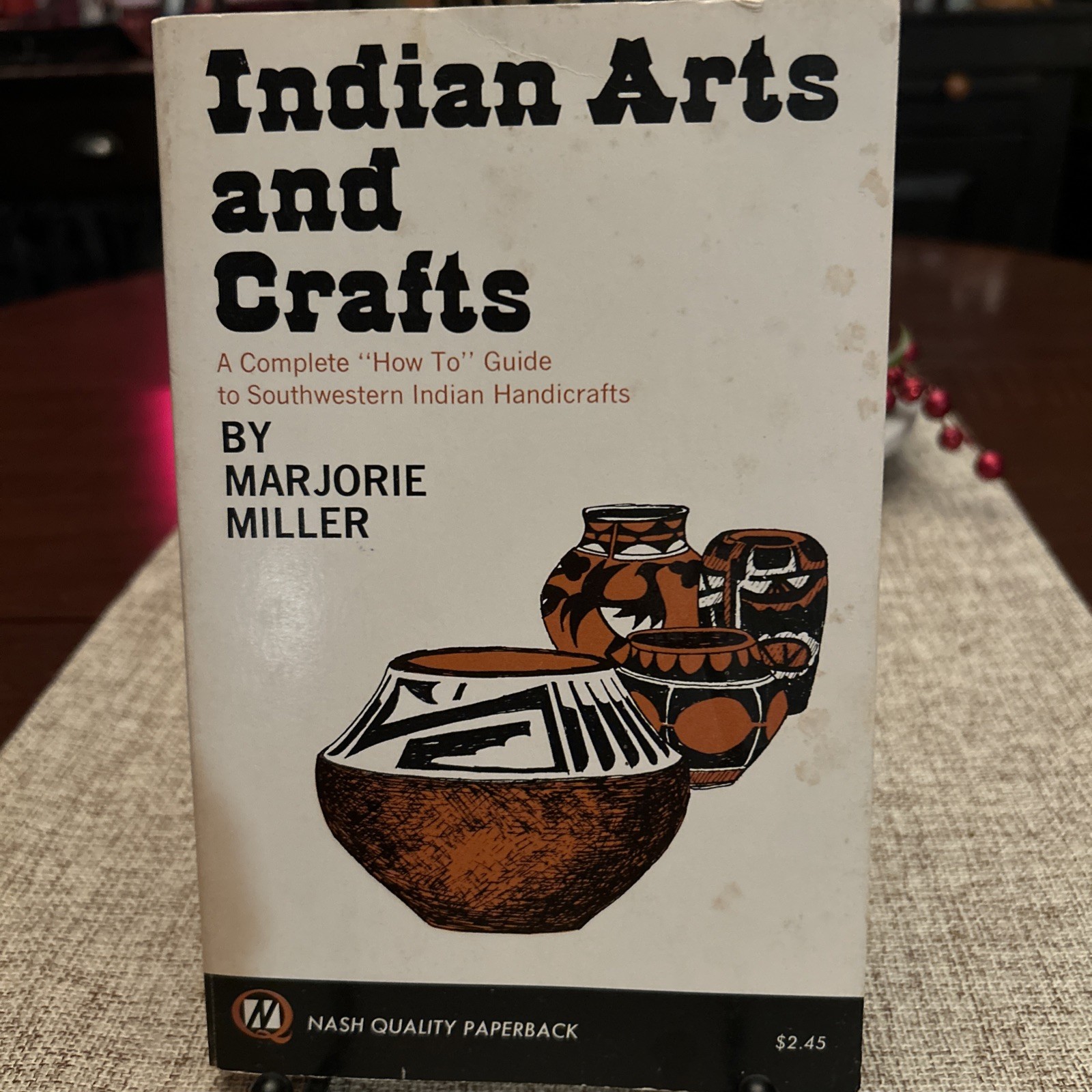Vtg Indian Arts And Crafts Book 1972:Marjorie Miller,1st Printing,PB,Rare Find