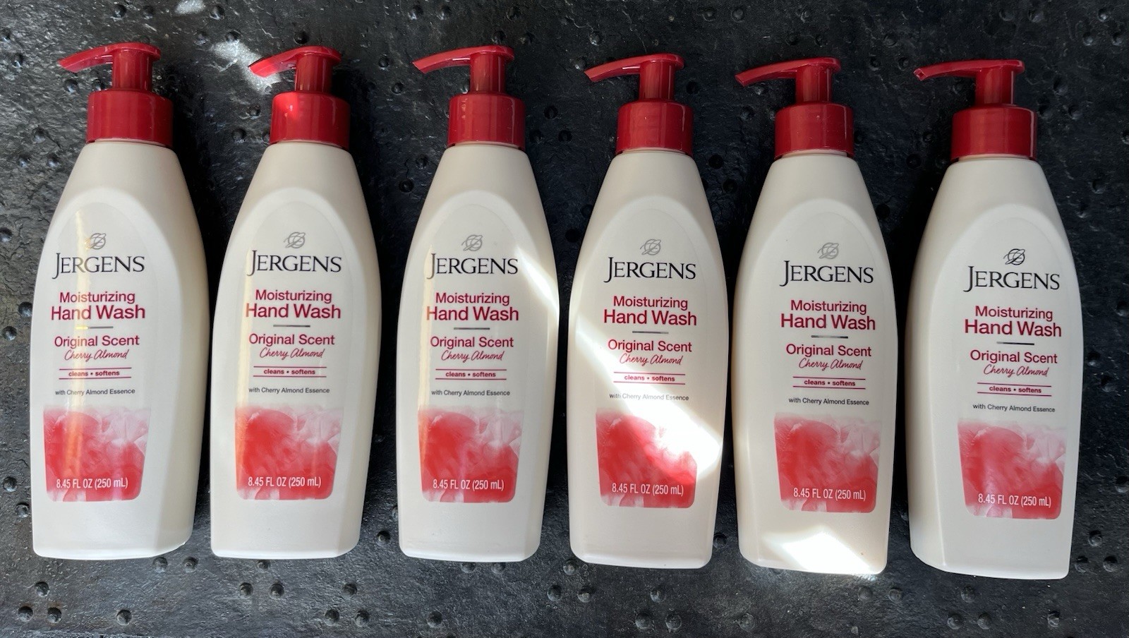6x JERGENS Moisturizing Hand Wash CHERRY ALMOND Scent 8.45 fl.oz. each - NEW