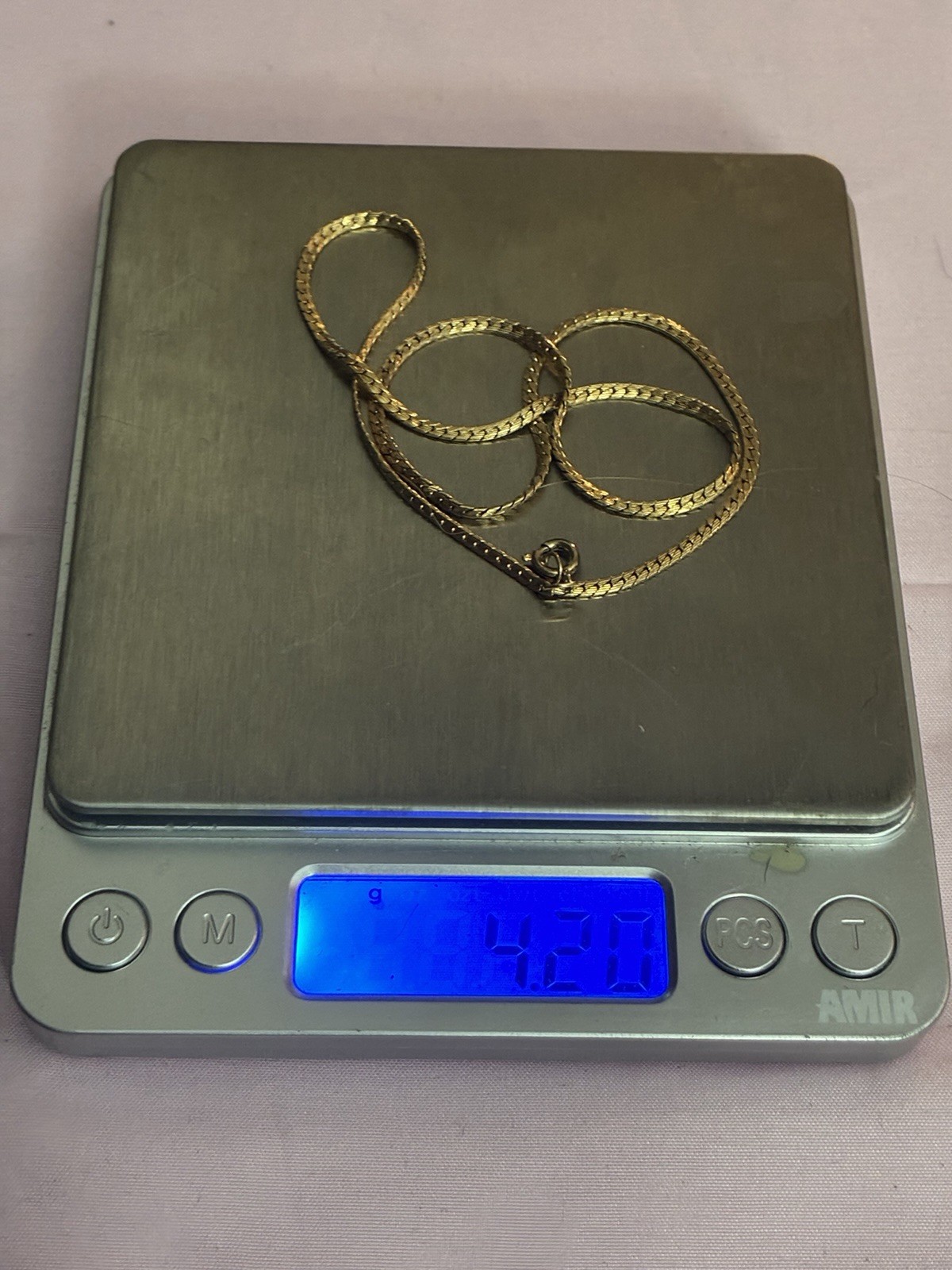 VINTAGE 12K GOLD NECKLACE -15’ LONG -