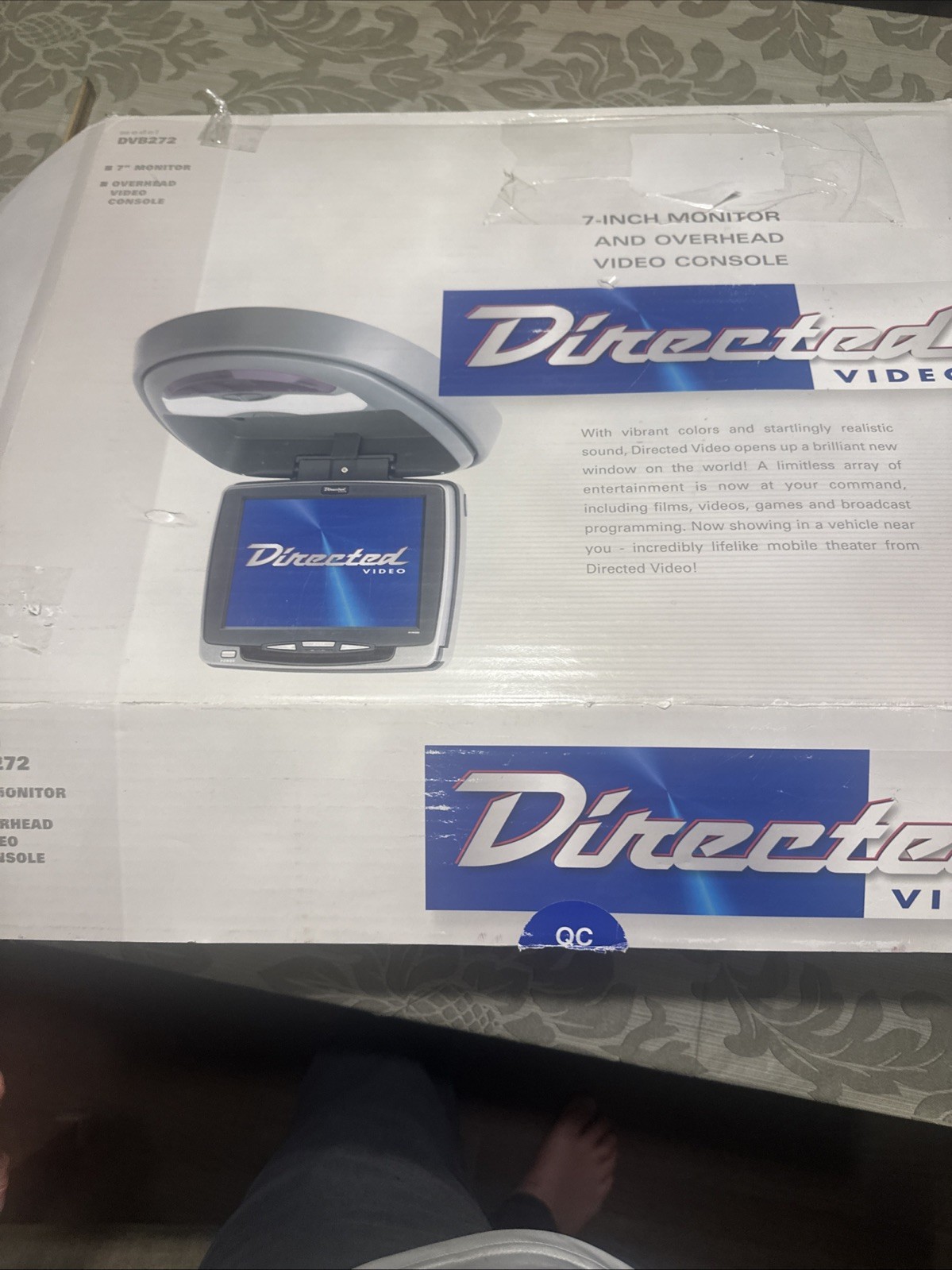 Directed Video (# DVB272)  7 Inch Monitor W Overhead Console OPEN BOX 