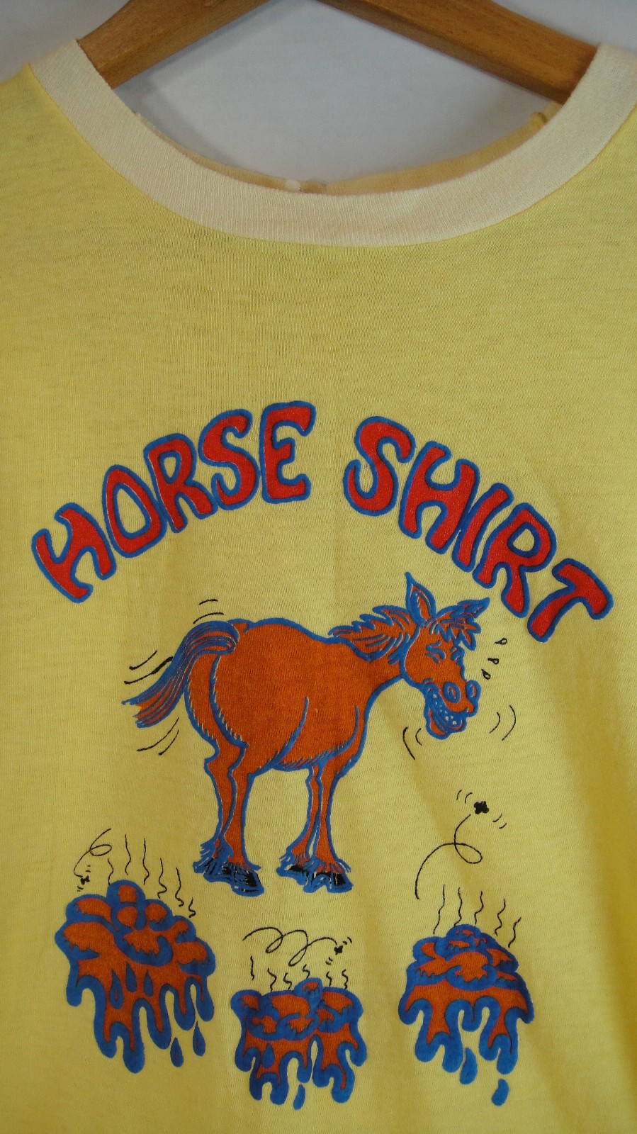 Vintage 70s 80s Horse Shirt Tropix Togs Crude Humor Graphic T-Shirt Yellow Men L Vintage 70s 80s Horse Shirt Tropix Togs Crude Humor Graphic T-Shirt Yellow Men L
