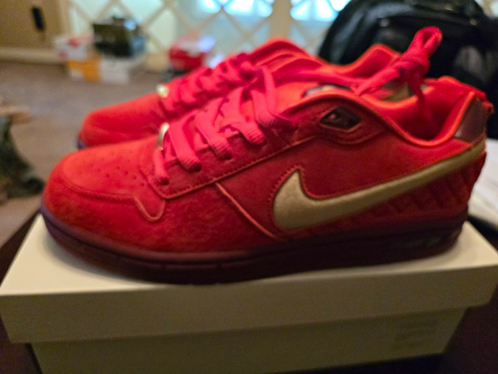 Nike SB Paul Rodriguez Zoom Air Low QS Habanero Red/Club Gold US 12 D