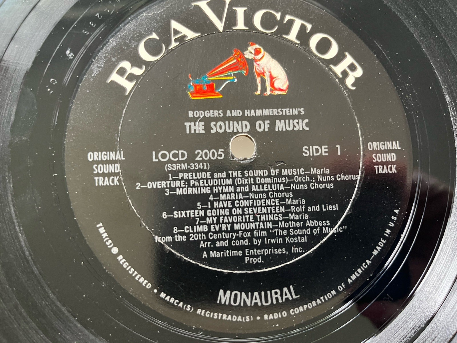 The Sound of Music Soundtrack (1965) LP, RCA Victor LOCD-2005, RECORD ONLY - VG+