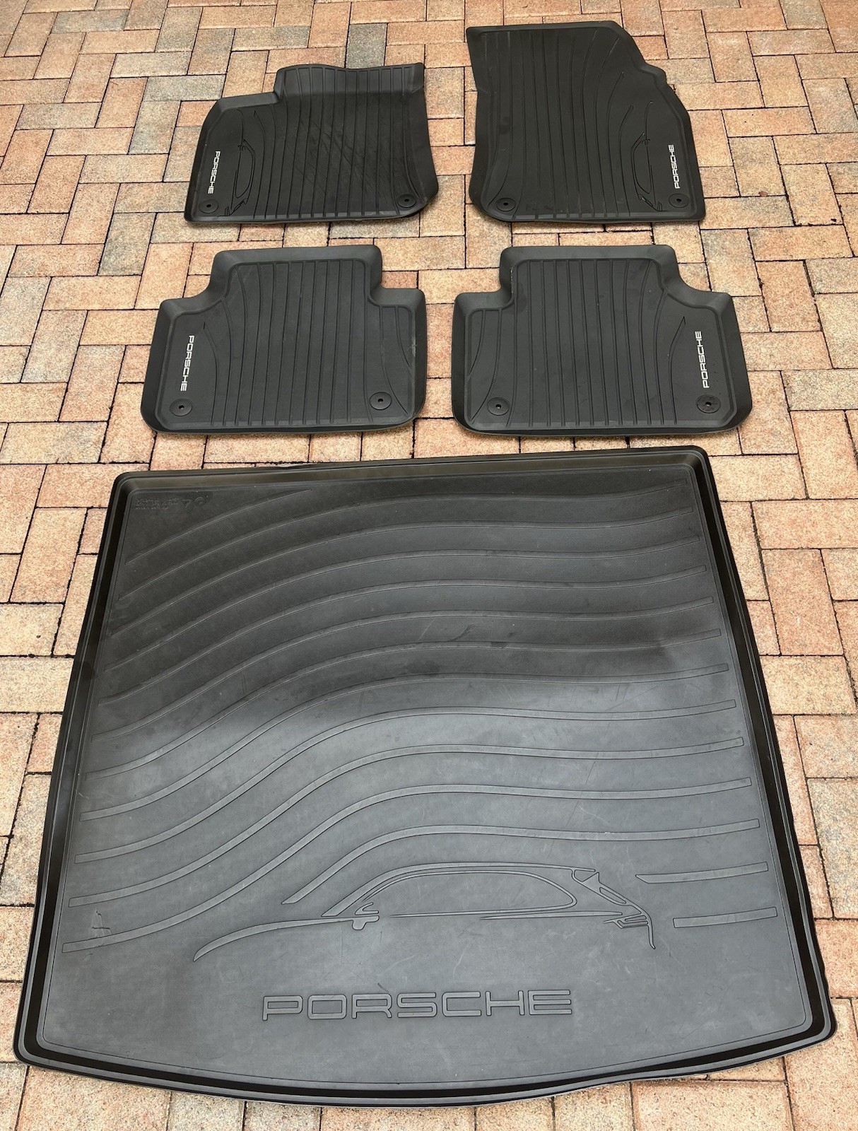 2019-2026 Porsche Cayenne E3 Rubber All Weather Floor Mats + Cargo Genuine OEM