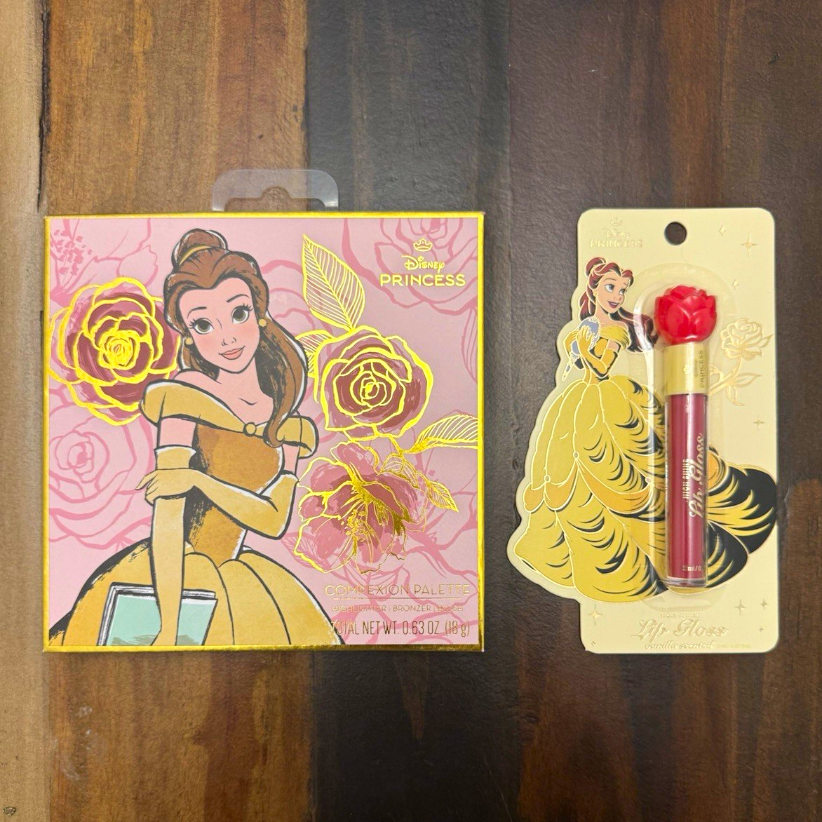 Disney Princess Belle Taste Beauty Complexion Palette Lip Gloss Gift Set New