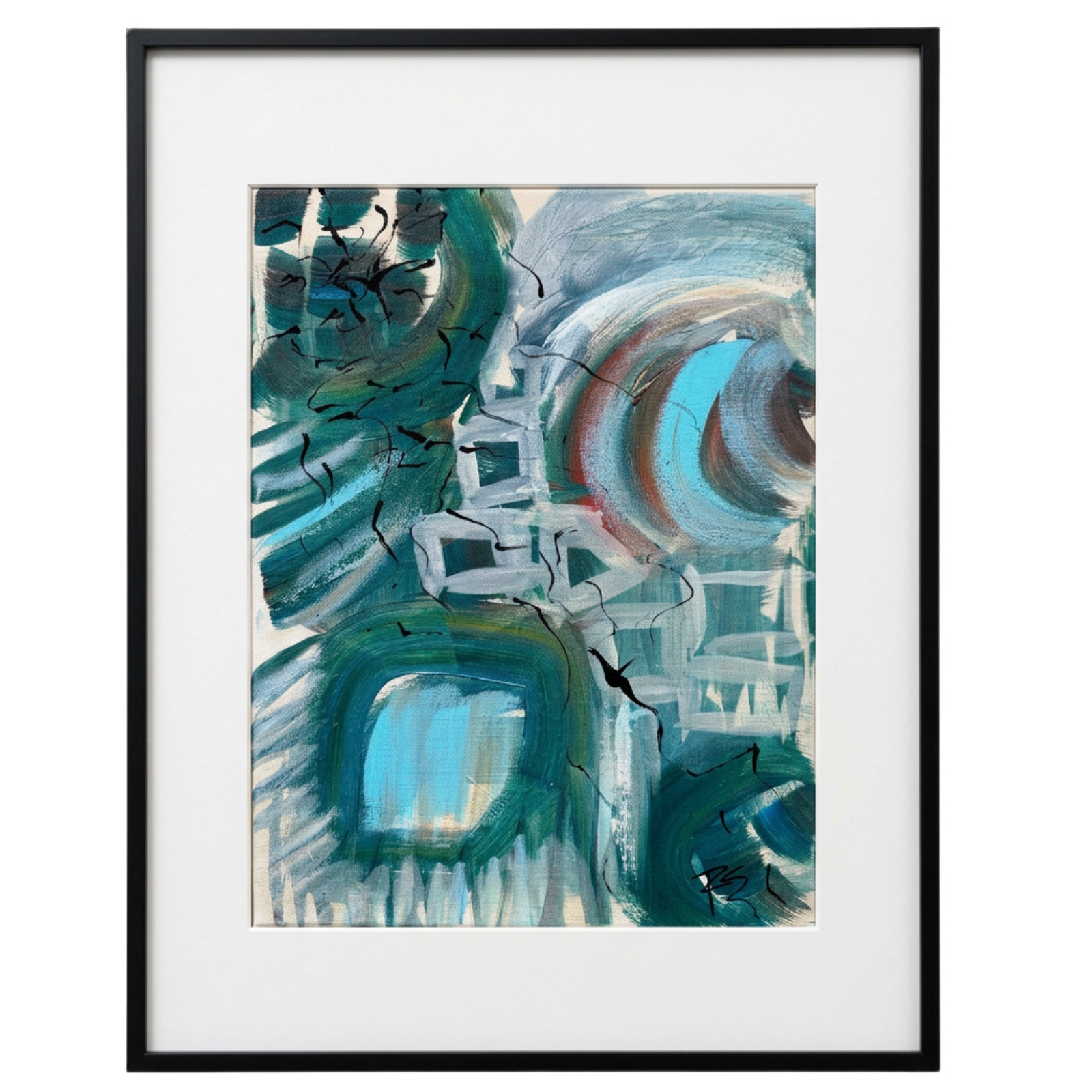 EMBRY Abstract Original Acrylic 11x14 Painting \
