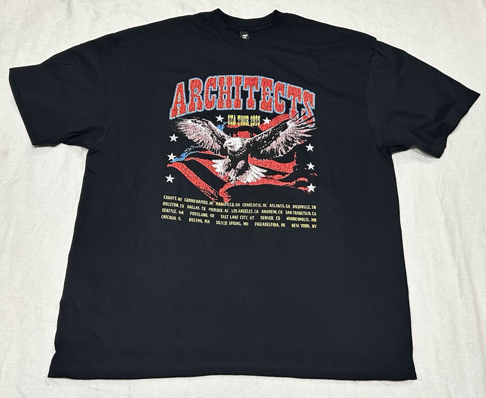Architects Official USA Tour 2025 Graphic Tee - Size 2XL (NWOT)