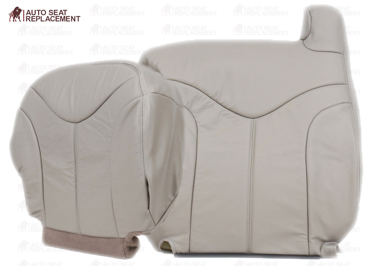 2000 2001 2002 GMC Yukon Driver Back and Bottom Vinyl Seat Cover Light Tan 