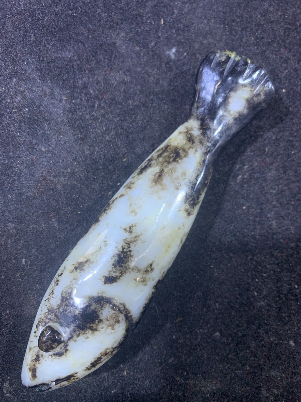 Excellent Rare Chinese Old Natural Hetian Jade Hand Carved *Fish*