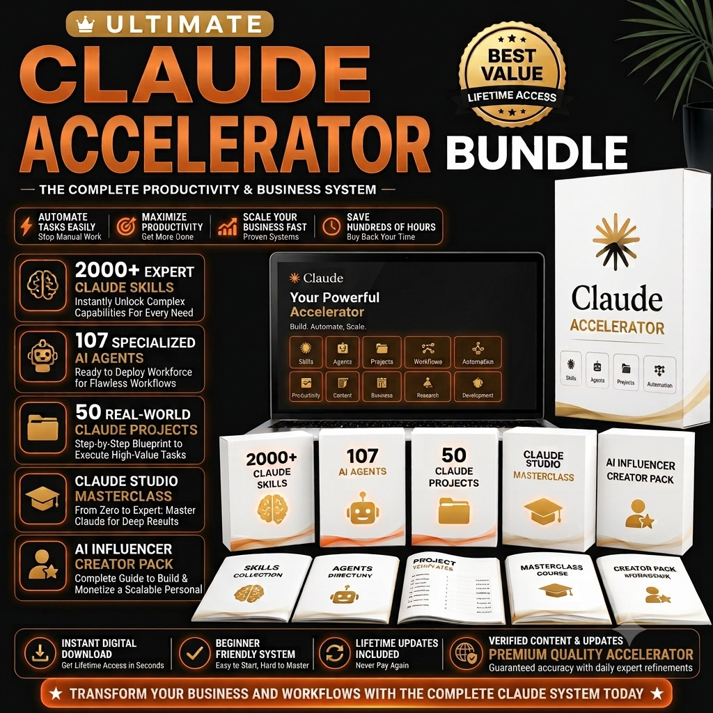 AI Toolkit for Claude AI | 2000+ Skills, 107 Agents, 50 Projects & Course✅