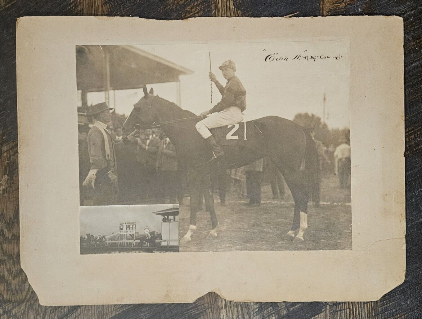 Oversized 1913 Horse Racing Photo - Edith W. in Beechmont Stakes at Douglas Park
