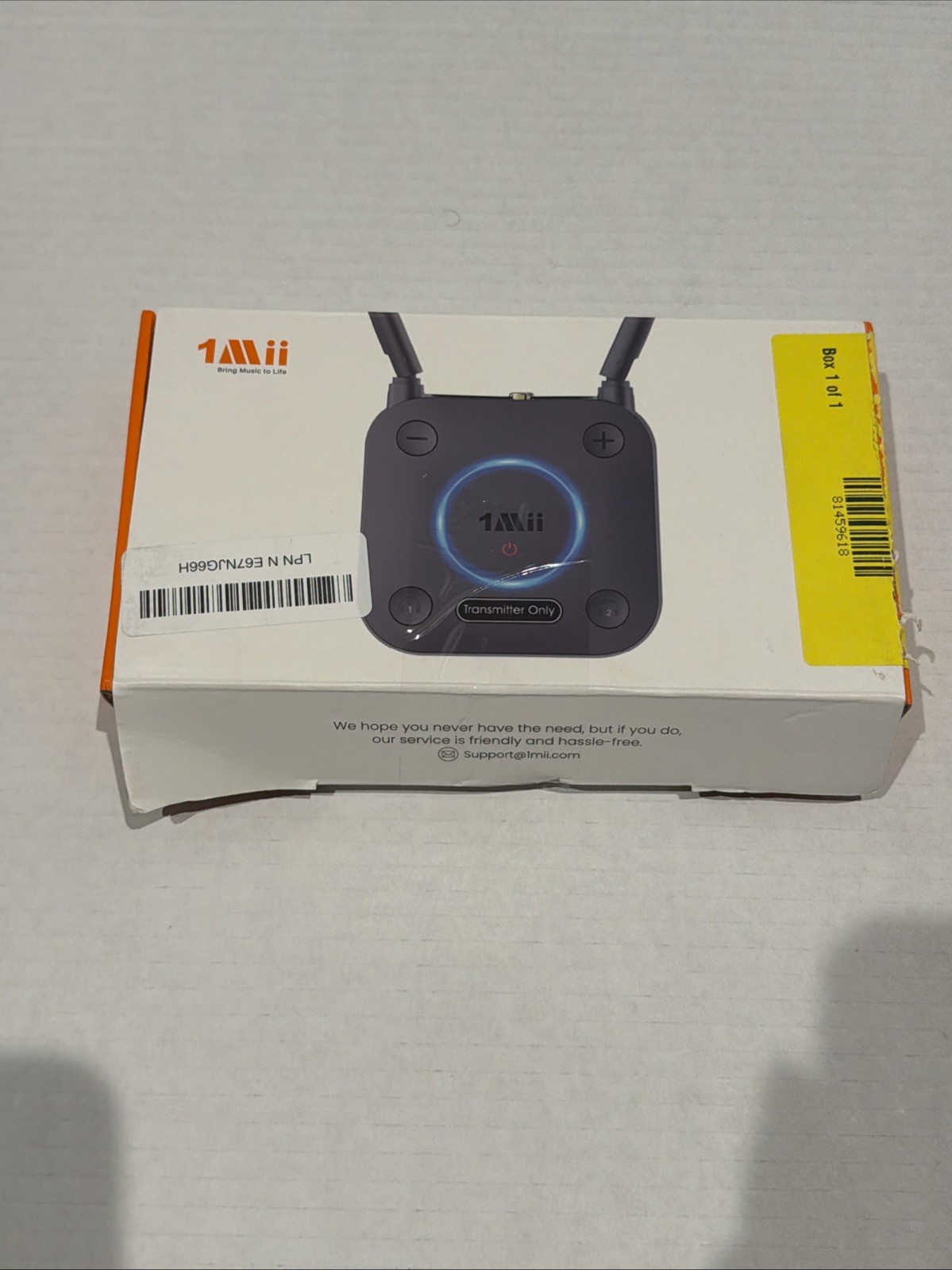 1Mii B06TX Bluetooth 5.2 TV Transmitter aptX LL Optical AUX RCA