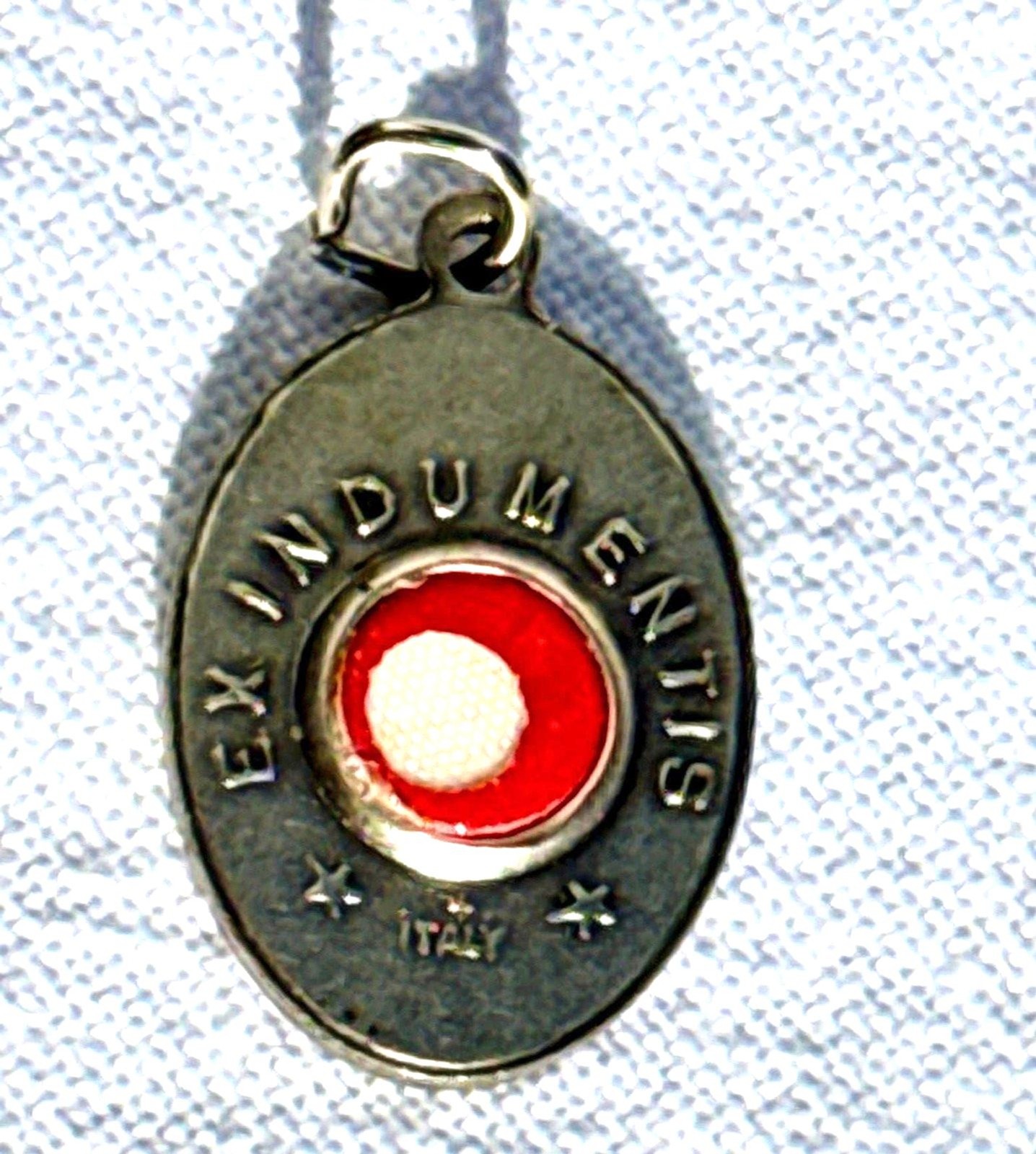 Vintage Catholic Saint Lucy Ex Indumentis  Relic Pendant