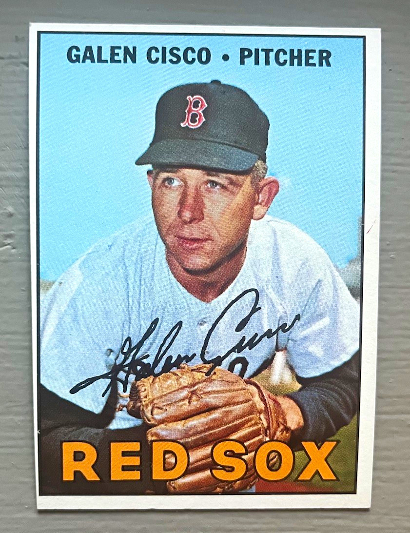 Topps Vintage 1967 Topps High # Galen Cisco Boston Red Sox #596 Autographed Topps Vintage 1967 Topps High # Galen Cisco Boston Red Sox #596 Autographed