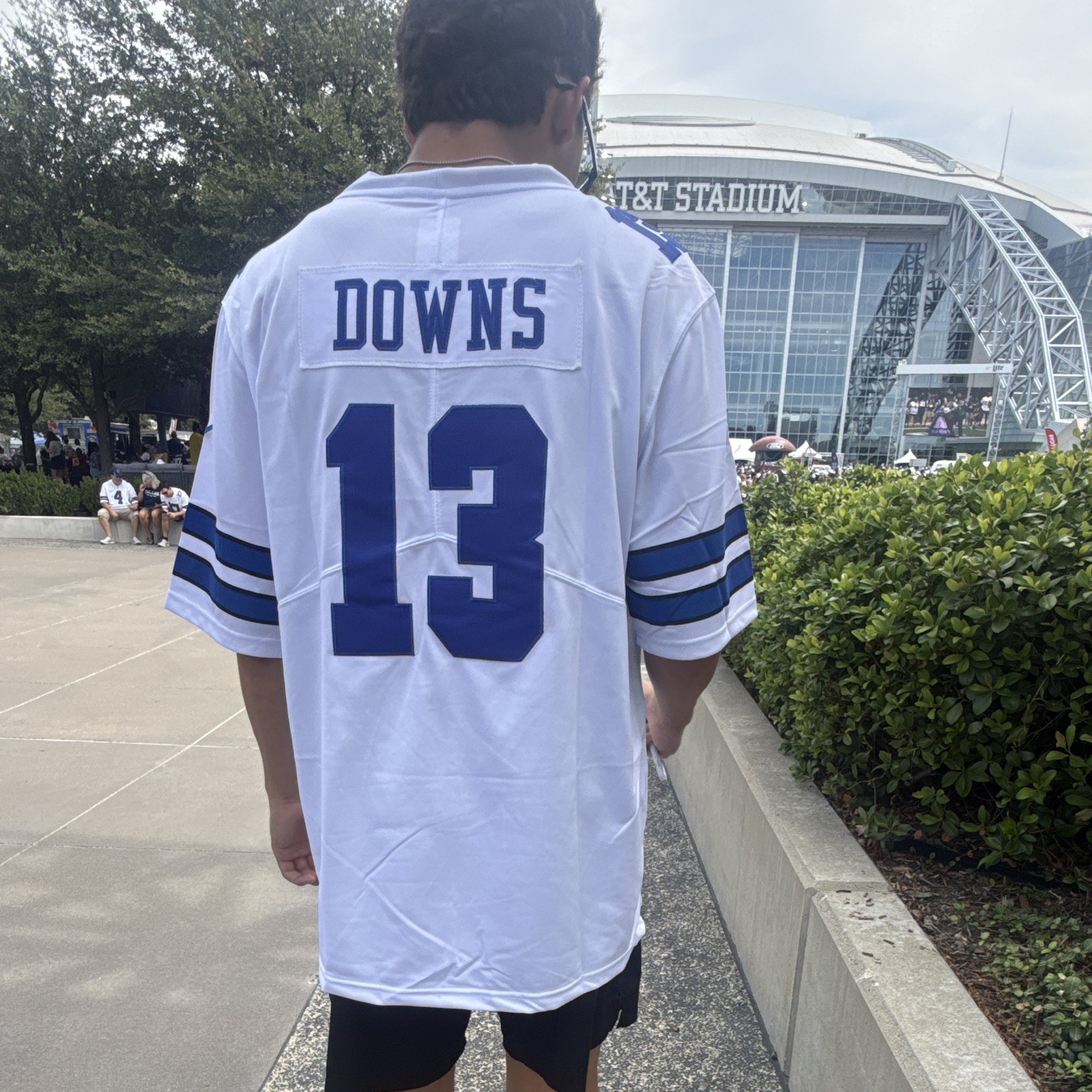 Nike Dallas Cowboys Downs #13 Men’s L Jersey White/Blue NFL Football