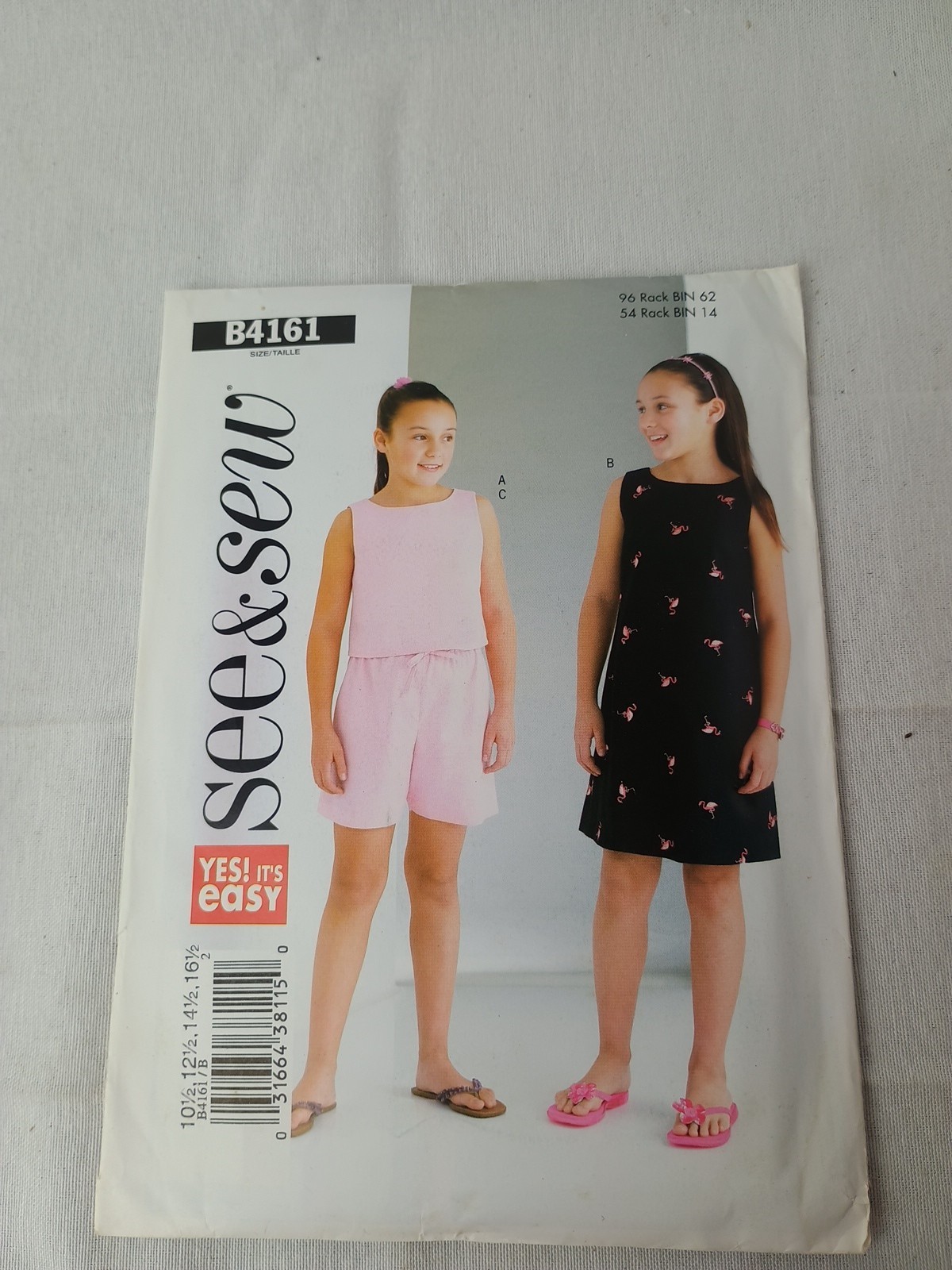Dress Shorts Top Tank 10 12 14 1/2 See & Sew Butterick B4161 Sewing Pattern 4161 Dress Shorts Top Tank 10 12 14 1/2 See & Sew Butterick B4161 Sewing Pattern 4161