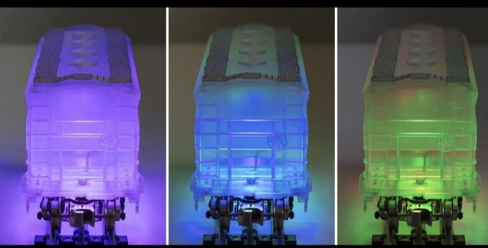 Transparent Hopper with Lights Three colors By Menards O Gauge