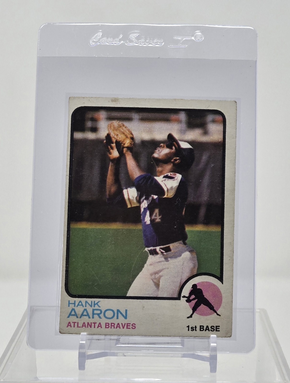 1973 Topps Baseball Hank Aaron #100 Atlanta Braves - Homerun King 