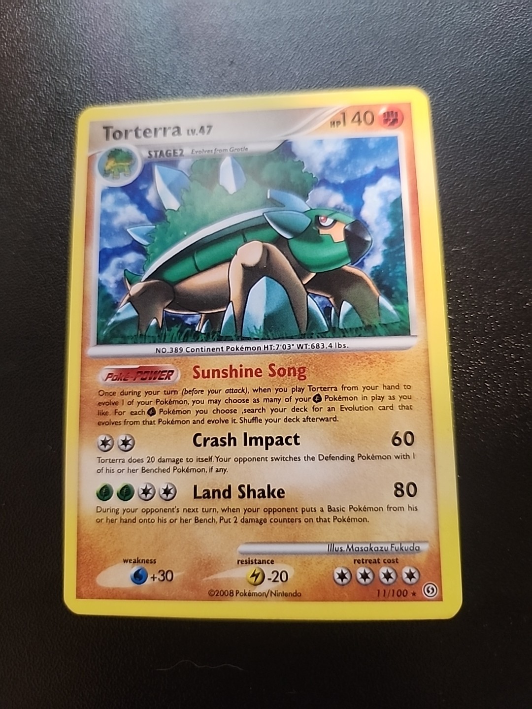 Torterra 11/100 Rare Pokemon Regular Non-Holo LP