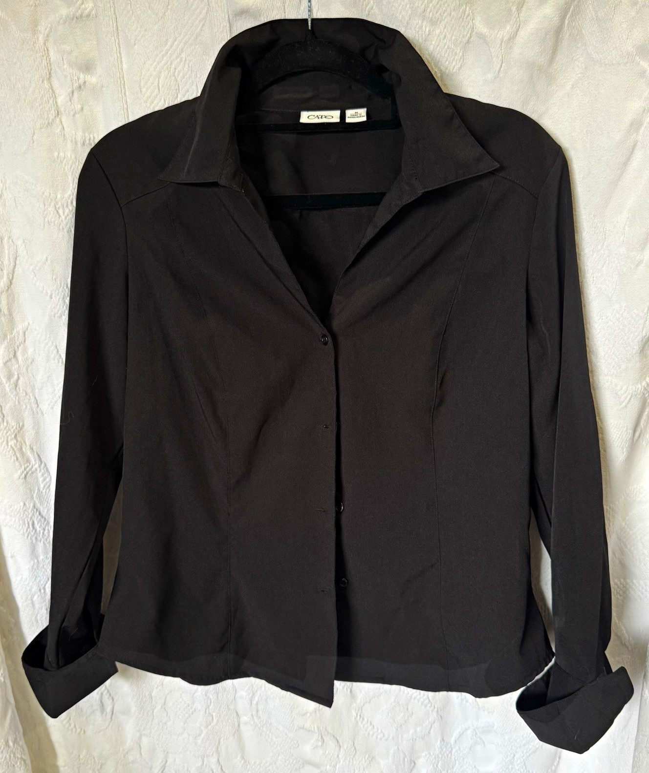 Cato Solid Black, Classic, Simple, Blouse Cato Solid Black, Classic, Simple, Blouse