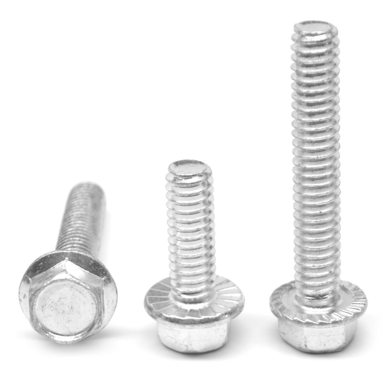 3/8-16 X 1 Grade 5 Hex Head Serrated Flange Bolt Zinc Plated Coarse Thread