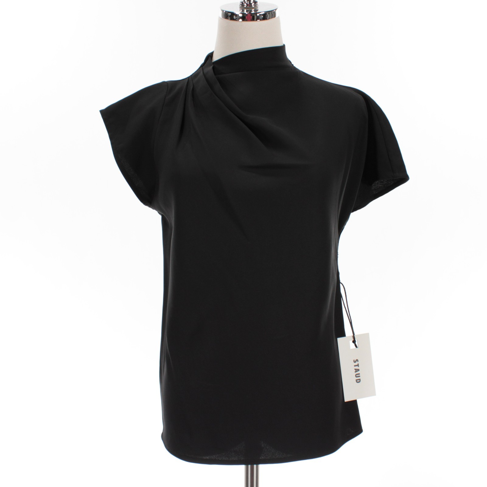 Staud NWT Davina Short Sleeve Top Size US 2 in Black