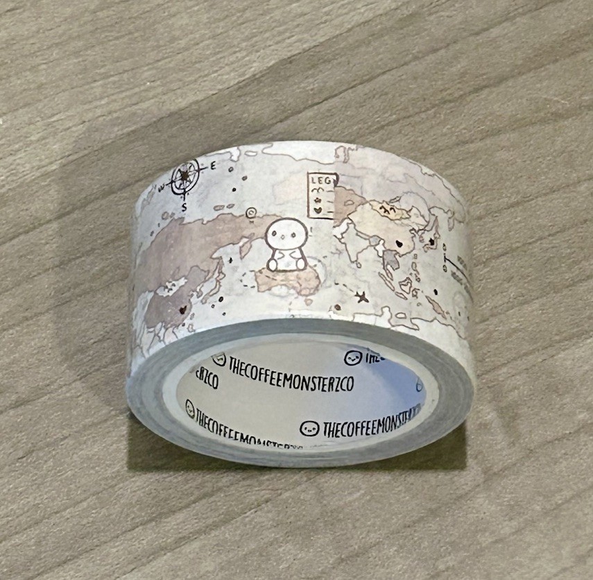 NEW TheCoffeeMonsterzCo “Around The World” Maps 3.0 Washi Tape 1 Inch Roll TCMC NEW TheCoffeeMonsterzCo “Around The World” Maps 3.0 Washi Tape 1 Inch Roll TCMC