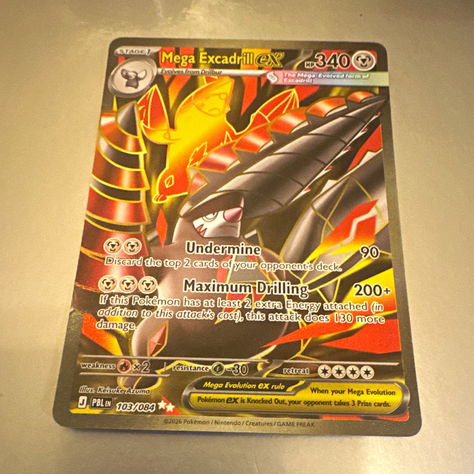 Mega Excadrill EX103/084 Full Art Holo Ultra Rare EX Pokemon TCG 340 HP English