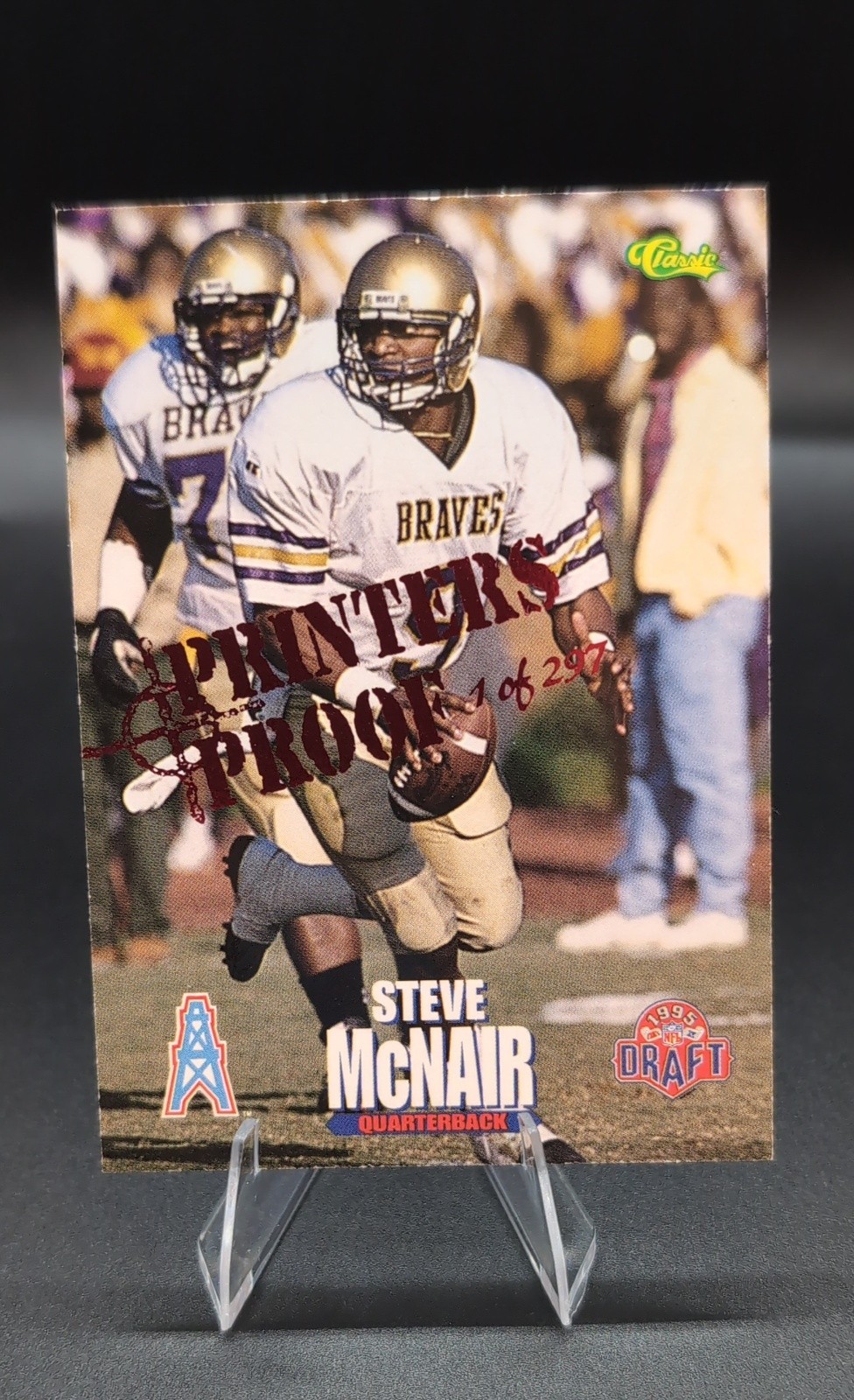 1995 Classic NFL Draft - Steve McNair #3 Printers Proof /297 (RC) 1995 Classic NFL Draft - Steve McNair #3 Printers Proof /297 (RC)