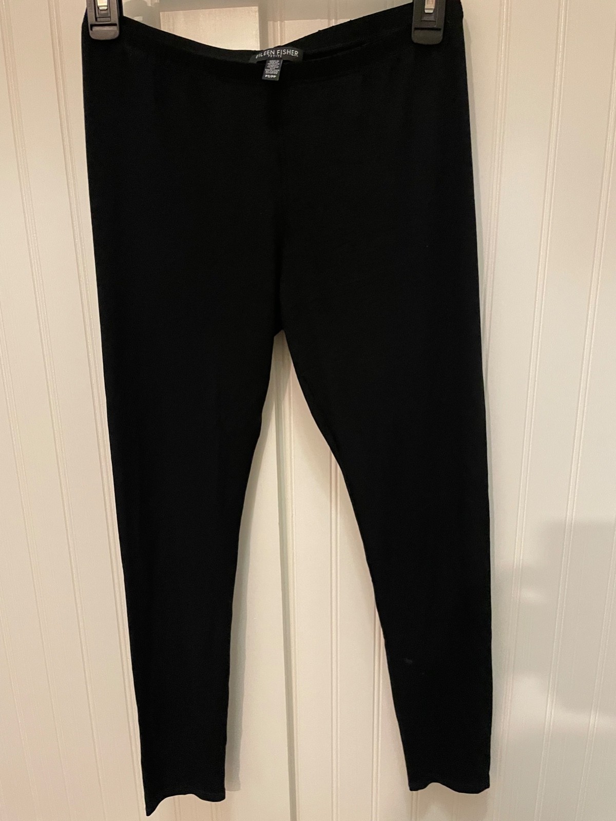 Eileen Fisher Petite PS Viscose Jersey Ankle Leggings Black Pull On Stretch Eileen Fisher Petite PS Viscose Jersey Ankle Leggings Black Pull On Stretch