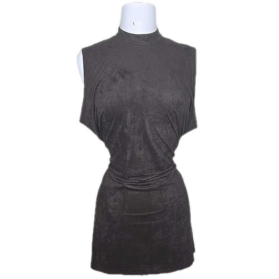 NWT Chicos Travelers Women 2 Faux Suede Tunic Tank Brown Light Chocolate Chip NWT Chicos Travelers Women 2 Faux Suede Tunic Tank Brown Light Chocolate Chip
