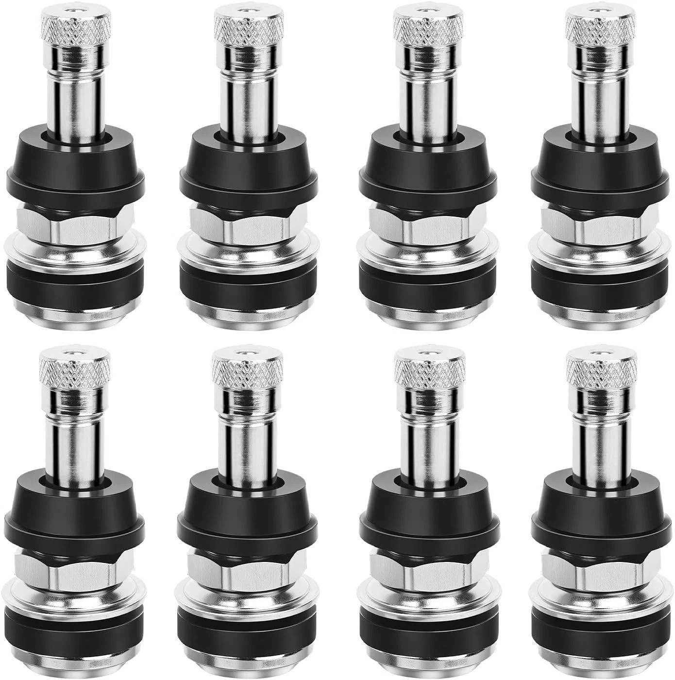 TR416 Valve Stem, 8 Pack Premium Metal Tire Valve Stems for Tubeless Tires, F...