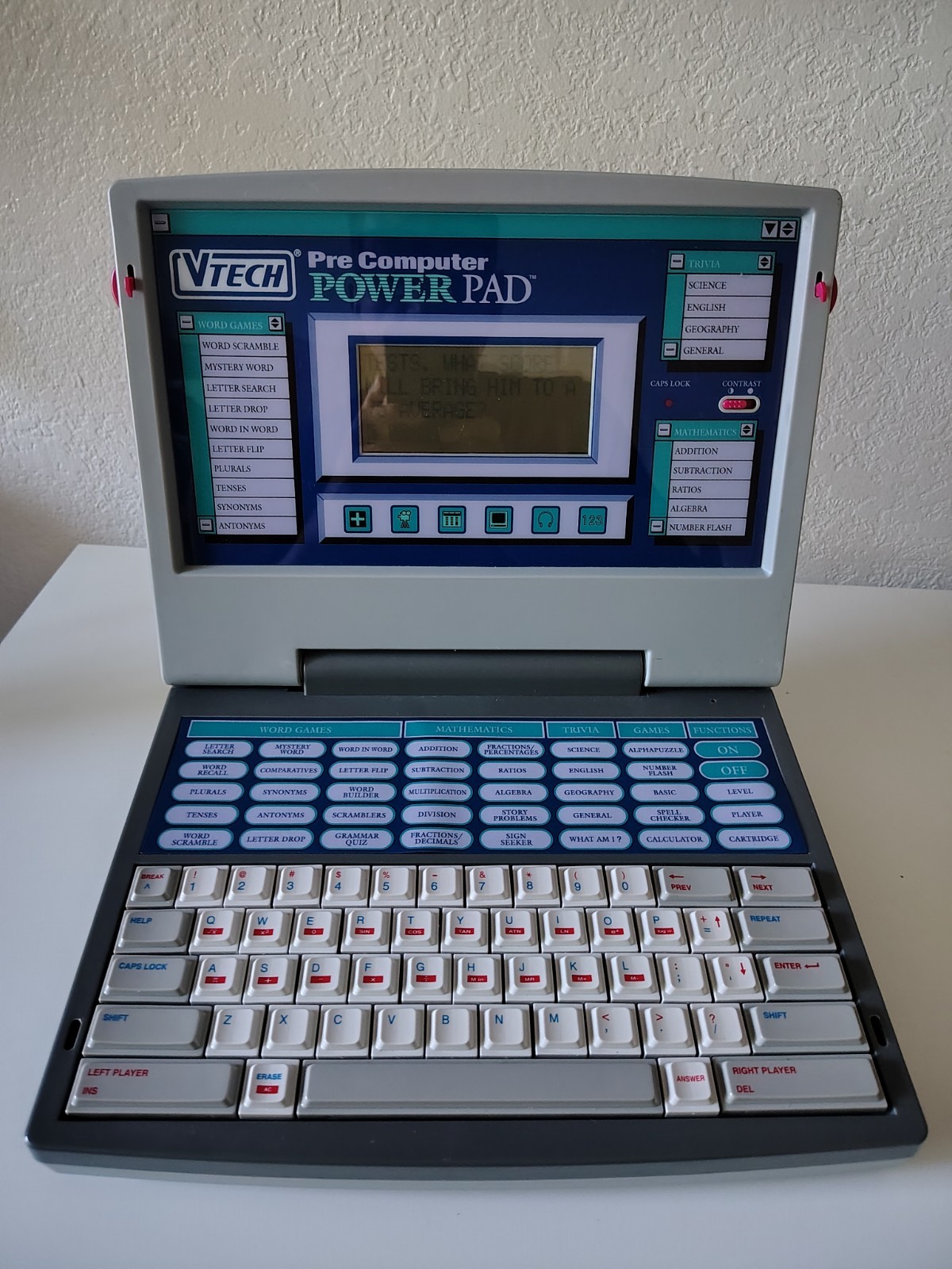 Vtg 1990s VTECH Pre Computer Power Pad Laptop - Educational - Tested/Works Retro