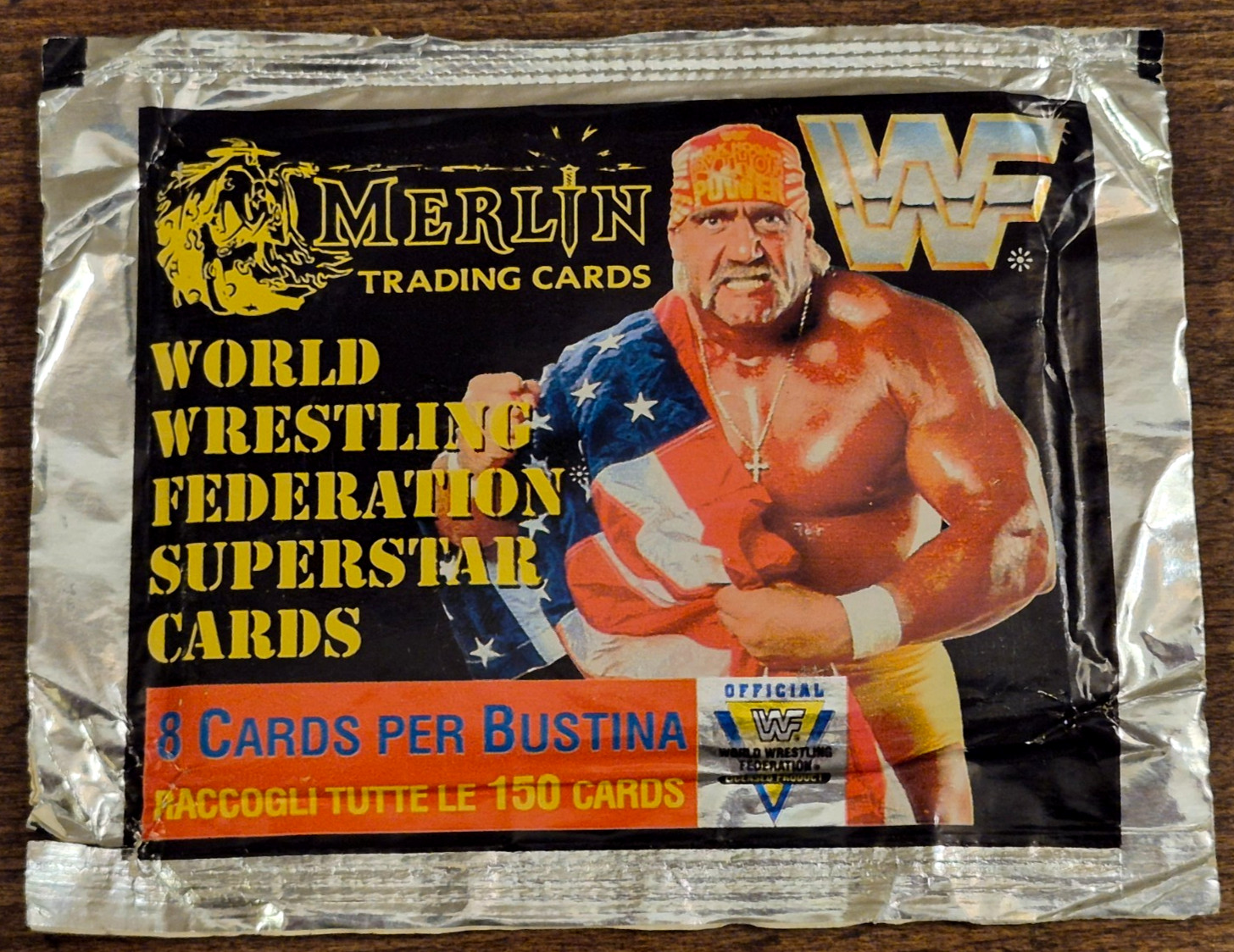 1991 Merlin WWF SEALED Pack of Wrestling Cards Undertaker Rookie Year Hogan 1991 Merlin WWF SEALED Pack of Wrestling Cards Undertaker Rookie Year Hogan
