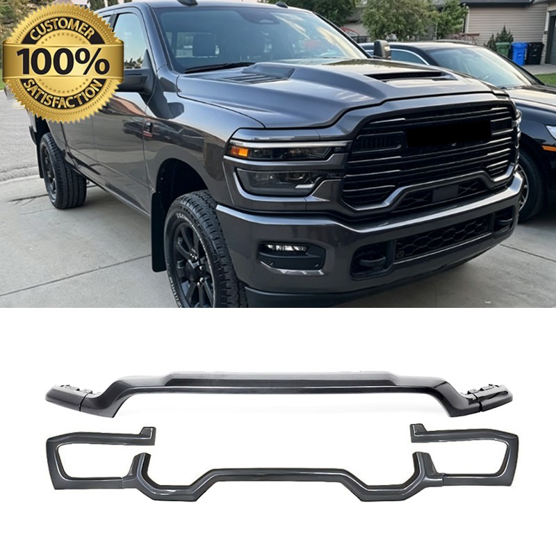 For 2025 2026 RAM 2500 Granite Crystal Front Upper+Lower Grille Molding Trim New